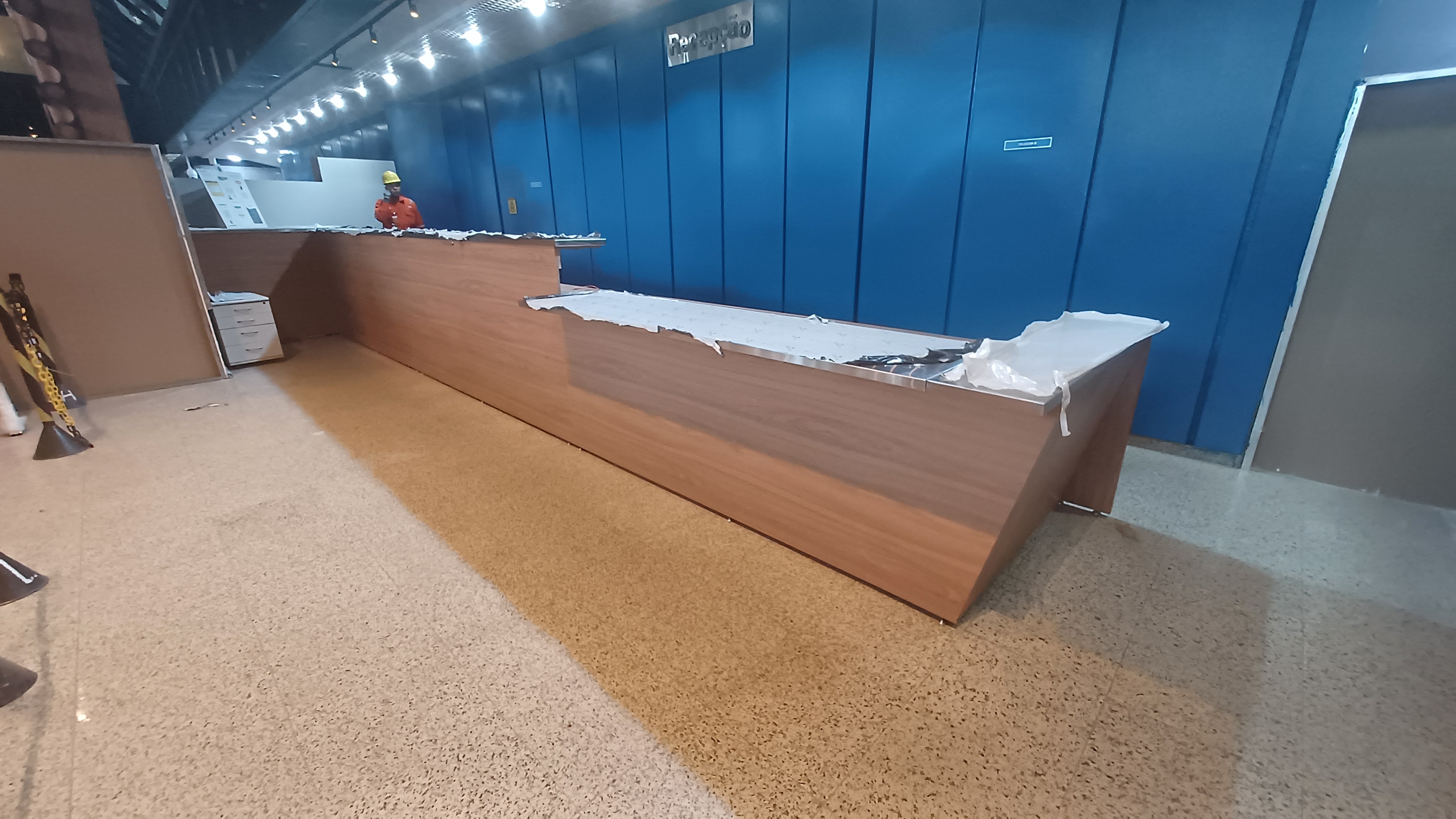 Balcão de recepção corporativo